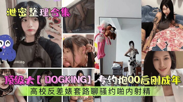 【泄密合集】顶级大【DOGKING】专约炮00后刚成年高校反差婊套路聊骚约啪内射精封面图