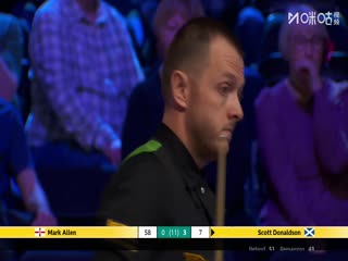 斯诺克英锦赛正赛32进16轮次 马克·艾伦1-6斯科特·唐纳森 20251202封面图