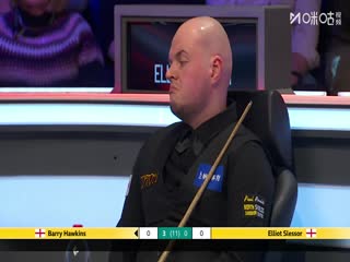 斯诺克英锦赛正赛16进8轮次 巴里·霍金斯6-0埃利奥特·斯莱塞 20251205封面图