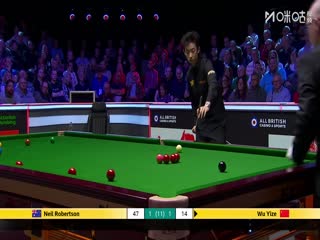 斯诺克英锦赛正赛16进8轮次 尼尔·罗伯逊6-1吴宜泽（秦正、庞卫国） 20251203封面图